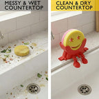 Cute Hanging Sponge Holder with Drainage & Legs, 3D Printed Funny Sink Stand for Round Sponges, Aesthetic Kitchen Sink Edge Organizer, Countertop Decor, Quick-Drying Storage Cleaning Gadget