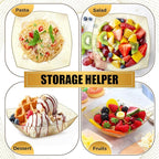 Tanlade 50 Pcs Gold Glitter Square Plastic Serving Bowls Disposable Snack Salad Bowl Small Party Candy Bar Containers Taco Bar Serving Dishes for Buffet Chips Fruit(32 oz)