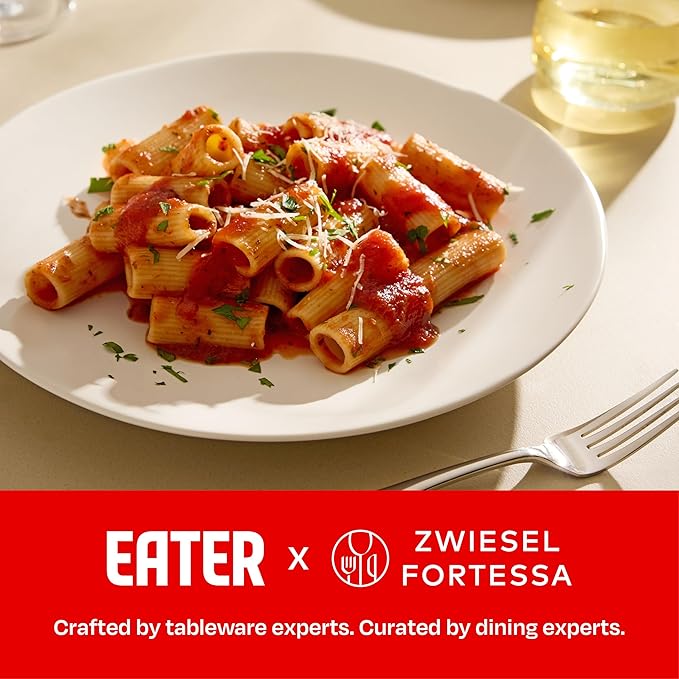 Eater x Zwiesel Fortessa Tempus Stoneware, 16 Piece Dinnerware Set (Service for 4), Linen