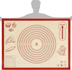 Silicone Baking Pastry Dough Mat - 32x24Inch Extra Large Cookie Bread Rolling Mats Sheet, Nonstick Kitchen Counter Kneading Board, Thick Reusable Pie Cookies Pizza Fondant Making Matt with Measurement