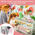 100 Pack Mini Loaf Pans with Lids and Spoons Sealing Sticker, 6.8oz Mini Cake Pans for Baking, Disposable Aluminum Foil Loaf Pans, Pink Loaf Baking Pans, Small Cake Containers With Lids