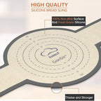 Silicone Bread Sling, Non-Stick & Easy Clean Dutch Oven Baking Mat with Longer Handles, Silicone Baking Sling to Transfer SourDough Easily, Reusable Bread Mat Set