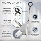 Buenalife Heavy Duty Cleaning Brushes Set of 8 - Extra Long Straw Cleaners for Metal and Plastic Reusable Drinking Straws, to Clean Small Spaces, Sippy Cups, Water Bottles - Sturdy Hard Brush Bristles