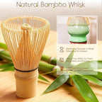 Matcha Whisk Set, Ceramic Matcha Set Includes Bowl & Holder, Bamboo Whisk (Chasen), Scoop, Spoon and Sifter, 6PCS Matcha Kit Covers Everything Needed for Making Matcha (Green)