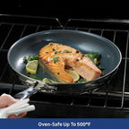 Tramontina Signature 12-Inch Tri-Ply Clad Stainless Steel Large Frying Pan with Ceramic Non Stick Interior, Induction-Ready Nonstick Skillet, Oven-Safe, Made in Brazil