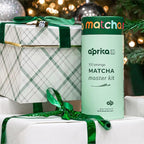 Aprika Life Matcha Bamboo Whisk Set with Holder | 100 Prong Chasen, Bamboo Scoop & Glass Whisk Holder | Matcha Whisk and Holder Starter Kit