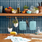 KitchenAid Ribbed Soft Silicone Pot Holder 2-Pack Set, Mineral Water Aqua, 7"x9"