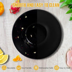 12.6" Extra Large Salad Bowl with Lid, 8.4QT Nature Bamboo Fiber Mixing and Serving Bowl with Lid, Spoon and Fork for Fruits,Salads and Vegetables (Black)