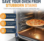 Oven Liners for Bottom of Oven - 3 Pack Large Heavy Duty Mats, 16.25”x23” NonStick Reusable Liner for Electric, Gas, Toaster Grills - BPA & PFOA Free Kitchen Accessory to Keep Appliance Clean (Copper)