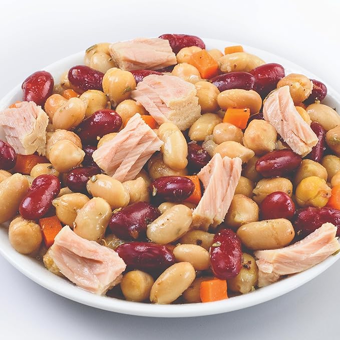 Genova Premium Tuna Mediterreanean Bean Salad, 7.76 Ounce Bowls (Pack of 6), Ready to Eat