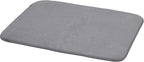 Umbra Udry Dish Rack and Microfiber Drying Mat – Space-Saving Design Folds Up for Easy Storage, Rack with Caddy, Gray