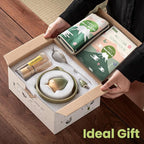 Clay&Fire Matcha Whisk Set，9 Pcs Ceramic Matcha Set, 15 OZ Matcha Bowl with Spout and Whisk for Friend, Ideal Gift for Matcha Lover（Starry）