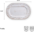 Pfaltzgraff Trellis Serving Platter, 13.75 inch, White
