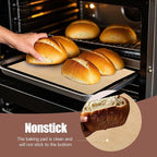 3-Pack Non-Stick Silicone Baking Mat, Food Safe Silicone Mats for Baking Cookies and Macarons - Silicone Baking Sheet(Black)