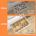 AMBIRD Bamboo Spice Drawer Organizer with Non-slip Mat,4 Tier - 2 Set Jar Spice Rack Tray From 9.5''to 19'', Seasoning Organizer for Kitchen,Cabinet,Drawers,Countertop