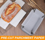 Webake Unbleached Parchment Paper Loaf Pan Liners for Baking Bread 9x5, 1lb 1.5lb 2lb, Original Precut, Non Toxic Baking Paper 100Pcs