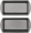 GoodCook Nonstick Loaf Pan 8 x 4-Inch Heavy-Duty Steel Bakeware with Easy-Clean Non-Stick Coating,Oven & Dishwasher Safe Pan for Meatloaf Breads Lasagnas Casseroles & More,Set of 2,Gray,(Pack of 12)