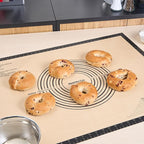 Restaurantware Baking Mat Pack of 1 Non-Stick 23.6"x31.5" Silicone Extra Large Baking Mat, Rectangle Reusable Durable Anti-Slip Sheet with Measurement Markings for Kneading Rolling Shaping Dough