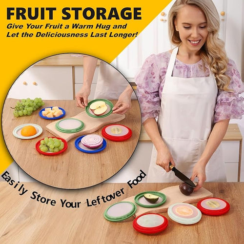 4-Piece Airtight Food Storage Containers Set – Avocado Saver, Onion Keeper, Silicone Kitchen Organizers for Fridge, Reusable & Leak-Proof to Lock in Freshness