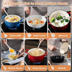 Onader Kitchen Utensils Set, Silicone Non Toxic Cooking Utensils, 6 Pcs Heat Resistant Kitchen Gadgets Set for Nonstick Cookware - Khaki