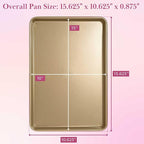 Paris Hilton Nonstick Carbon Steel Bakeware Collection, 15-Inch x 10-Inch Cookie Baking Sheet, Dishwasher Safe, Made without PFOA and PFAS, Pink Champagne Two-Tone