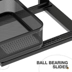 2 Pack Under Sink Organizer With Next-Gen Ball-Bearing Slides,2-Tier Precision Mesh Pull Out Cabinet Shelf Storage for Bathroom&Kitchen,Slide Out Drawers Height Adjustable,Rust-resistant