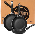 RATWIA Frying Pan 3-Piece Set, Nonstick Skillet Set for Induction Cooktop, Frying Pan Nonstick 8 Inch+9.5 Inch +11 Inch (Black)
