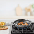 Cuisinart FusionElite+ Hybrid Nonstick Tri-Ply Stainless Steel Skillet, 8″ Skillet Frying Pan with PURELYSEAR Ceramic Nonstick Technology, Scratch Proof, Cool Grip Handles, Dishwasher Safe