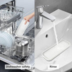 Silicone Sponge Holder Kitchen Sink Organizer Tray Dish Caddy Soap Dispenser, Scrubber Spoon Holder,Dishwashing Accessories 2 Pack (White)