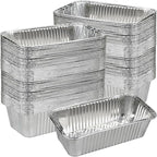 Disposable 2Lb Loaf Pans, 100 Pack Aluminum Bread Pans for Baking - 8.5" x 4.5" x 2.5" Foil Pans Perfect for Banana Bread, Cakes, Meatloaf & Food Serving
