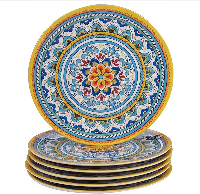 Certified International Portofino 12 Piece Melamine Dinnerware Set, Service for 4, Multi Colored