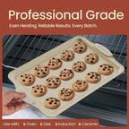 BAKKEN Kitchen Oven Baking Pans - Nonstick Gray Coating, Carbon Steel Bakeware Set with White Silicone Handles, Commercial Restaurant Quality Pans, PFOA, PFOS, PTFE Free, Oven Safe (450° F), Set of 10