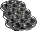 Lodge Seasoned Cast Iron Mini Cake Pan, 7 Impressions (Pack of 3)