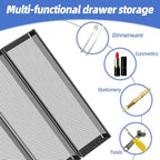 Simple Trending Silverware Drawer Organizer, 8 Pack Utensil Organizer for Kitchen Drawers, Metal Storage for Spoons Forks Knives (12.2 * 3.2 * 2.1 Inches, Black)