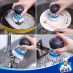 MR.SIGA Soap Dispensing Palm Brush Refill, Pack of 4
