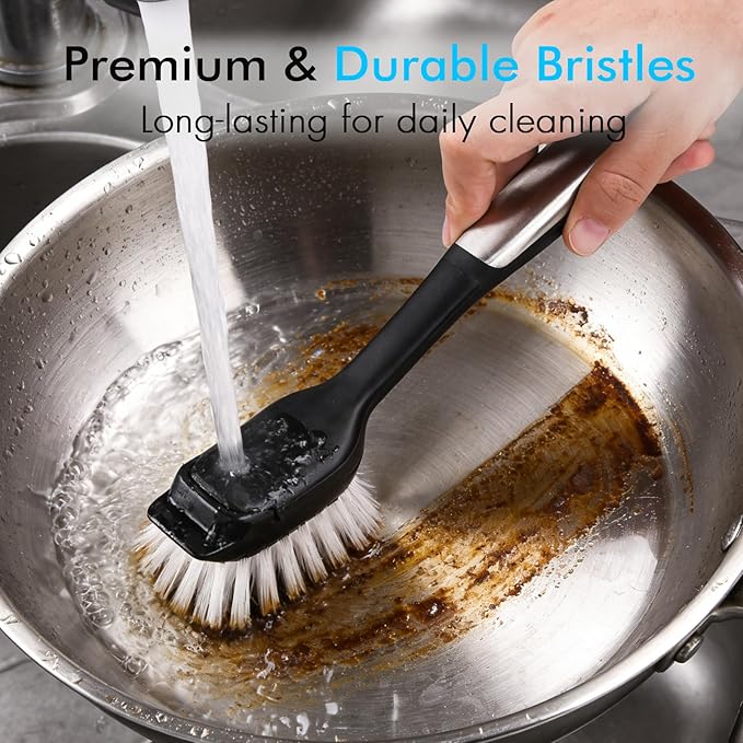 Brush Refill for OXO Steel Dish Brush - 4 Pack Dish Brush Cleaning Replacement Head