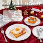 WDF Partyware 350 Pcs Silver Plastic Plates - Silver Dinnerware Set of 50 Dinner Plates 50 Dessert Plate 50 Silverware 50 Napkins 50 Cups for Christmas Party&Wedding