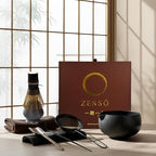 ZENSO Premium Matcha Whisk Set – 8 Piece Japanese Matcha Tea Ceremony Kit | Handmade Ceramics - Matcha Bowl, Purple Bamboo Whisk, Whisk Holder, Sifter, Scoop & Scoop Holder, Tea Cloth, Tea Spoon