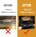 Oven Liners for Bottom of Oven, Large Thick Heavy Duty 100% Non-stick Reusable Teflon Oven Mat,Baking Mat for Electric, Gas, Toaster Ovens, Grills,Kitchen Friendly Cooking Accessory (15.75'' x 13'')