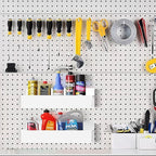 Magnetic Spice Rack Organizer for Fridge Seasoning Organizer for Kitchen storage with Screw Magnetic Shelf with Hook for Refrigerator and Oven (6pack-White)