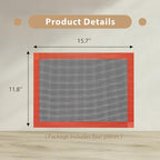 Silicone Baking Mat Nonstick Food Safe Tray Pan Liners Perfect Bakeware for Making Cookies, Macarons, Bread and Pastry (11x15"/ 4 Pack)