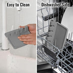Zulay Kitchen Extra Large Silicone Utensil Rest with Drip Pad for Multiple Utensils - BPA-Free Heat-Resistant Spoon Rest & Spoon Holder for Stove Top - Kitchen Utensil Holder for Spoon - Gray