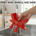 Cute Hanging Sponge Holder with Drainage & Legs, 3D Printed Funny Sink Stand for Round Sponges, Aesthetic Kitchen Sink Edge Organizer, Countertop Decor, Quick-Drying Storage Cleaning Gadget