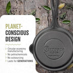 Victoria 6.5-Inch Cast Iron Skillet, Pre-Seasoned Cast-Iron Frying Pan with Long Handle, Made in Colombia