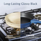 CAROTE 11-Piece Pots and Pans Set, Nonstick Cookware Set Detachable Handle, Frying Pan with Splatter Screen, Oven Safe, Induction Ready, Stackable, Blue