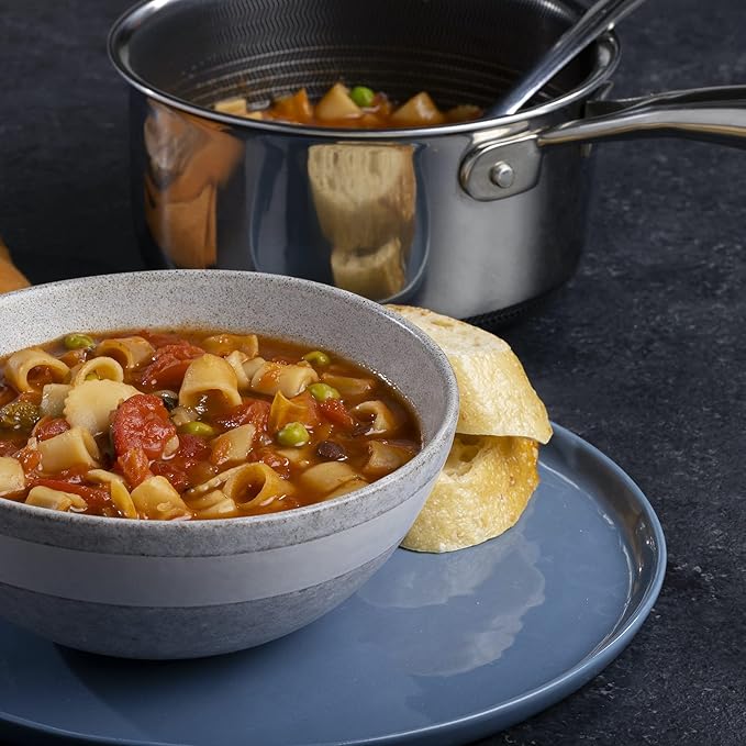 HexClad Hybrid Nonstick 3-Quart Saucepan with Tempered Glass Lid, Stay-Cool Handle, Dishwasher-Friendly, Oven-Safe Up to 900°F, Induction Ready, Compatible with All Cooktops