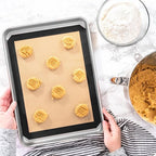 Zulay Kitchen Silicone Baking Mat Sheet Set (3 sizes) - Reusable Baking Mat Nonstick - Half Sheet Baking Mat For Oven (Black, 3 Pack)