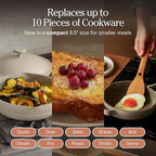 Our Place Mini Always Pan | 8.5" Ceramic Pan with Modular Lid & Beechwood Spatula | Patented 10-in-1 Nonstick, Non-Toxic Cookware Made Without PFAS | Induction & Oven-Safe up to 450°F | Steam