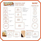 Silpat The Original Perfect Pastry Non-Stick Silicone Countertop Workstation Mat, 15-1/8" x 23"