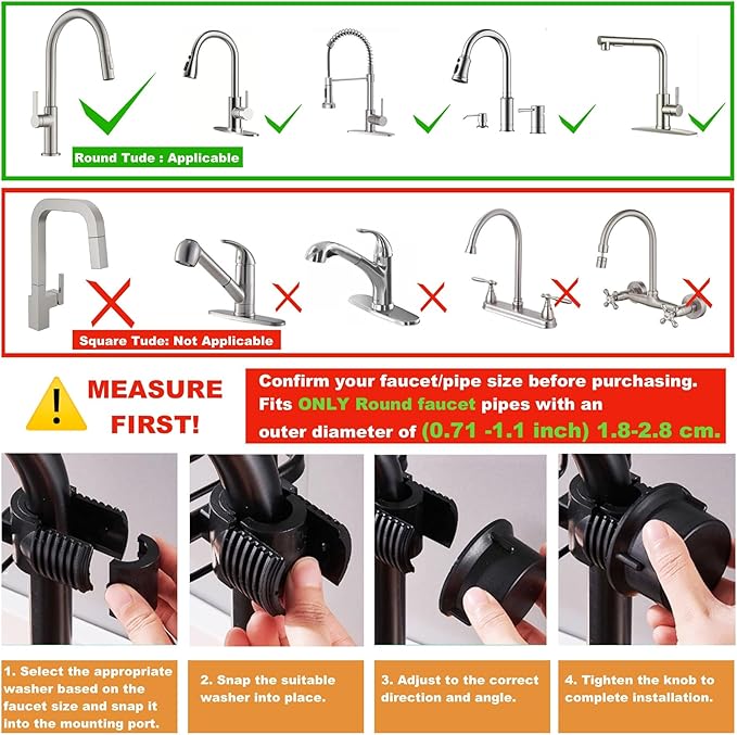 Sink Organizer Rack for Kitchen and Bathroom,Stainless Steel Detachable Hanging Faucet Drain Rack with Drip Tray Faucet Sponge Holder for Bathroom (Black, L&R as One)